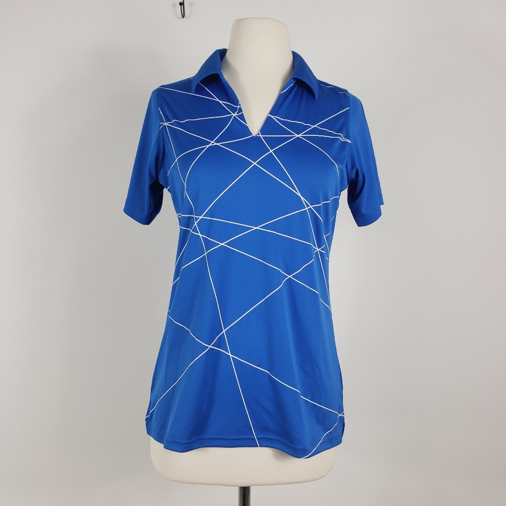 AUR Blue White Golf Top Medium